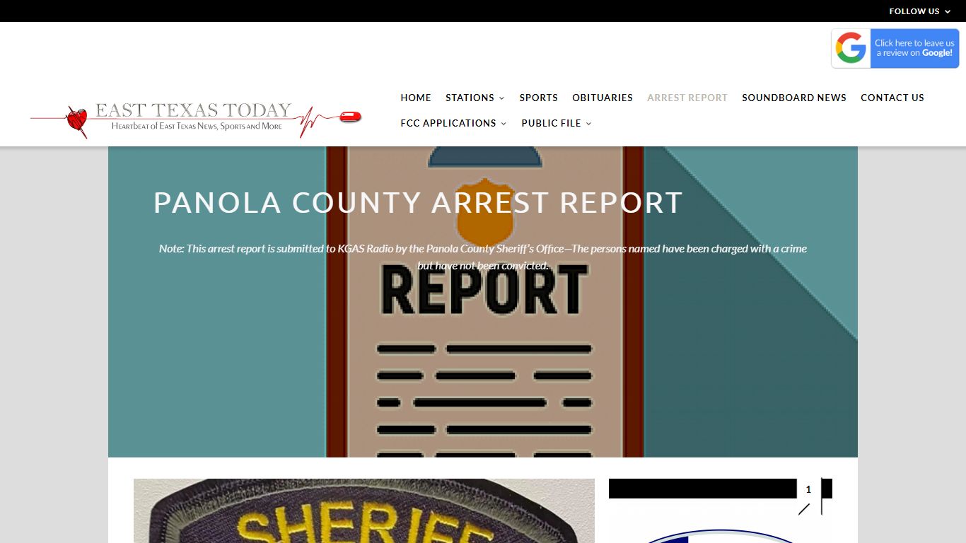 Arrest Report | East Texas Today