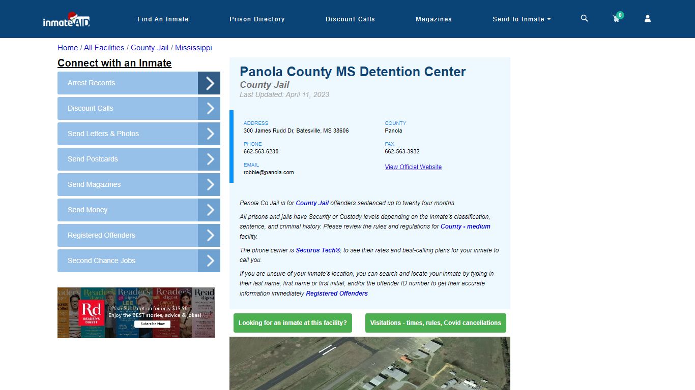 Panola County MS Detention Center - Inmate Locator - Batesville, MS